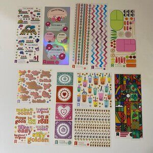 Pipsticks Stickers Set Sanrio Boba Snacks Borders & More